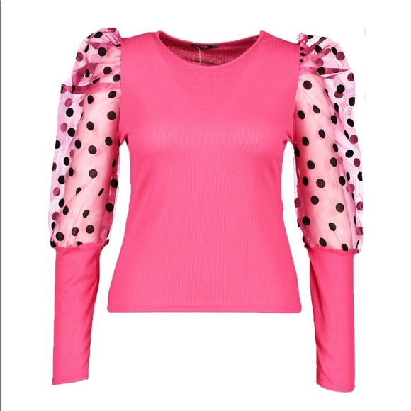 Tops - Mesh Ribbed plus sleeve top